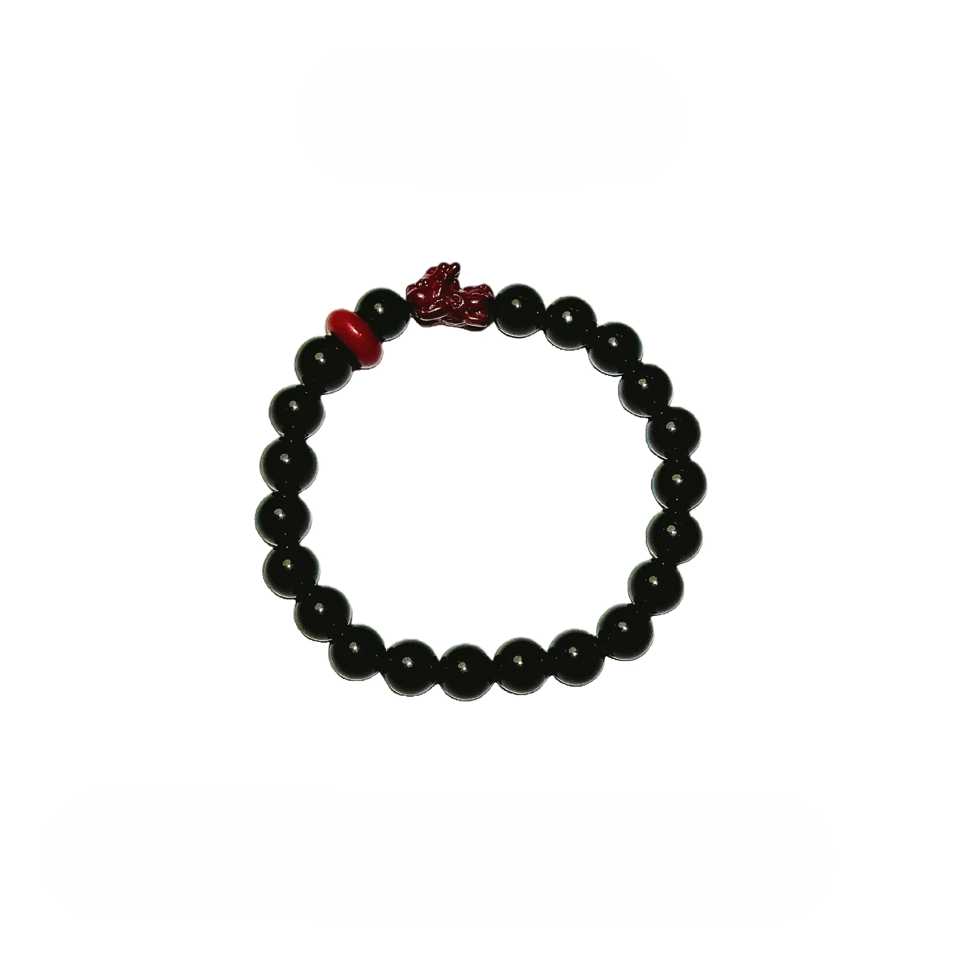 Obsidian & Cinnabar Pixiu Couple Bracelet, Premium Anniversary Gift