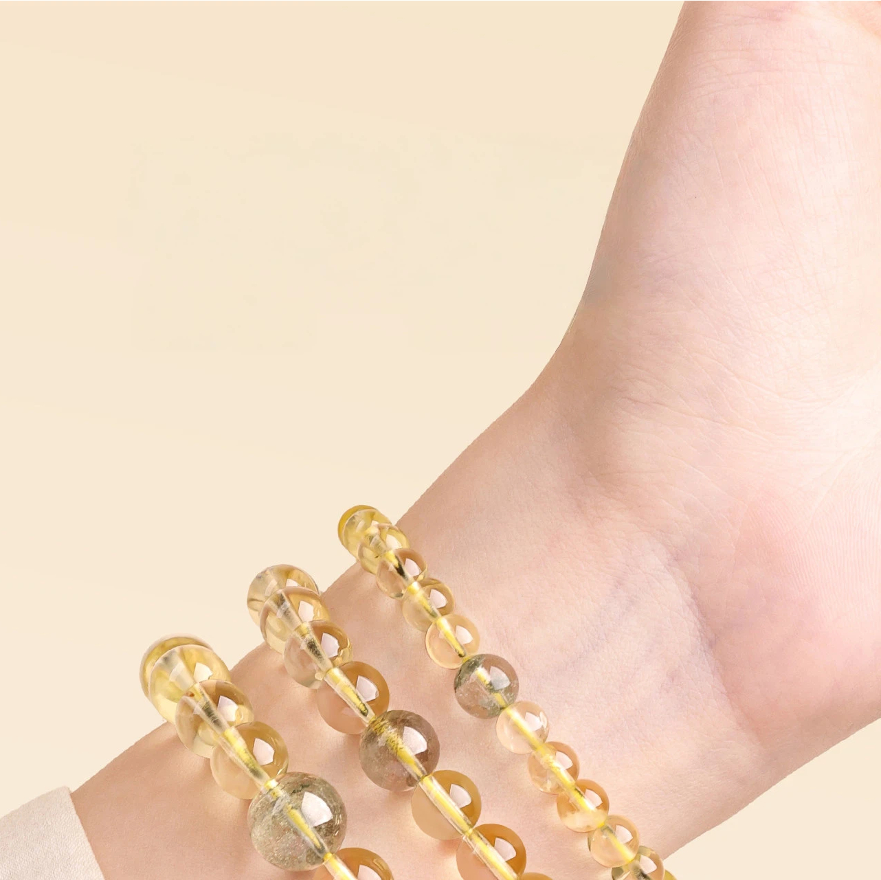 Natural Citrine Green Phantom Quartz Bracelet, Wealth Luck, Premium Unisex Birthday Gift