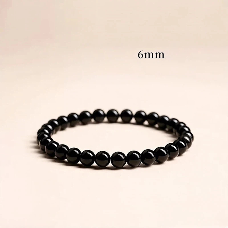 Natural Obsidian Bracelet for Men Women, Zodiac Year Wealth Luck Crystal Gift