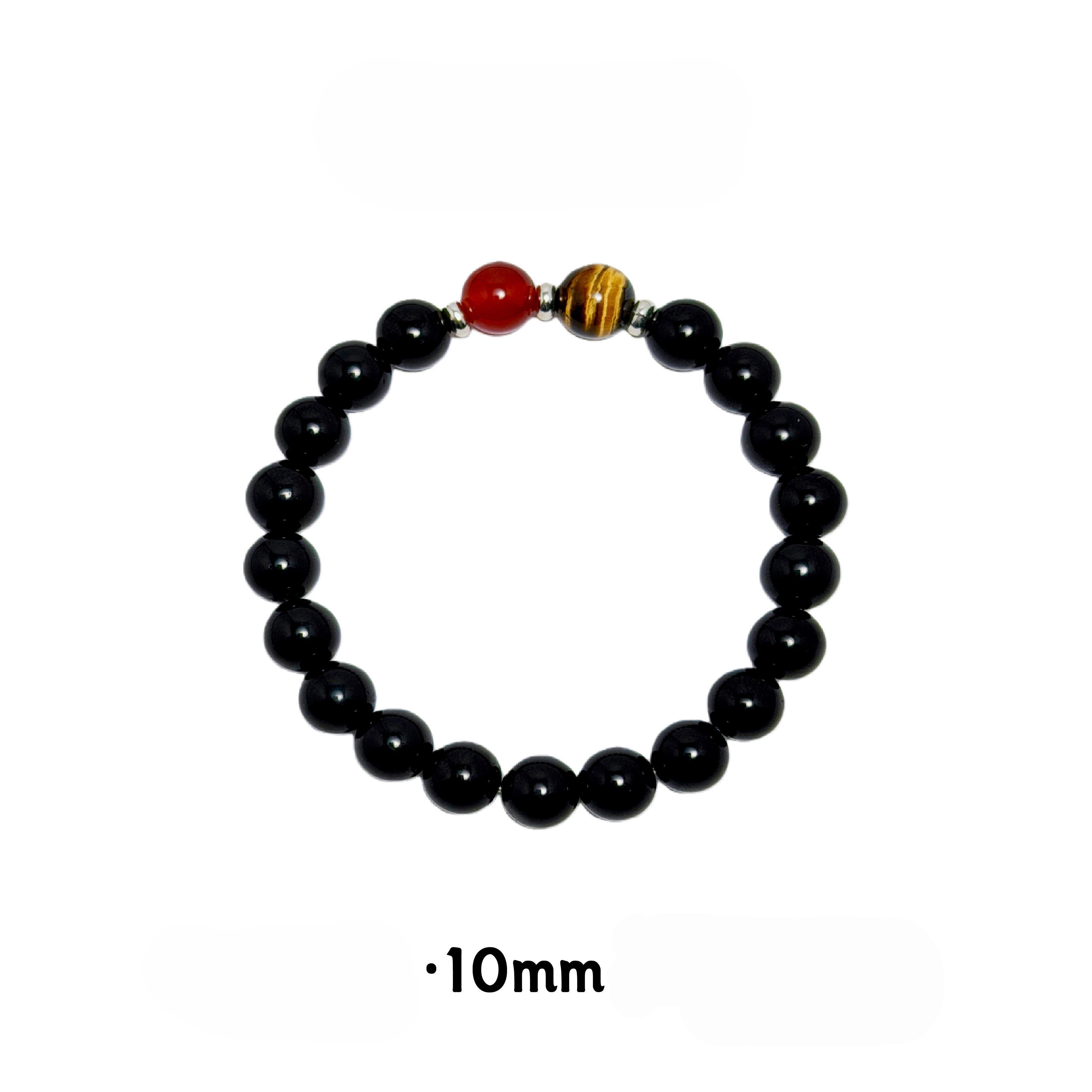 Obsidian Couple Bracelets, Love Protection Anniversary Gift