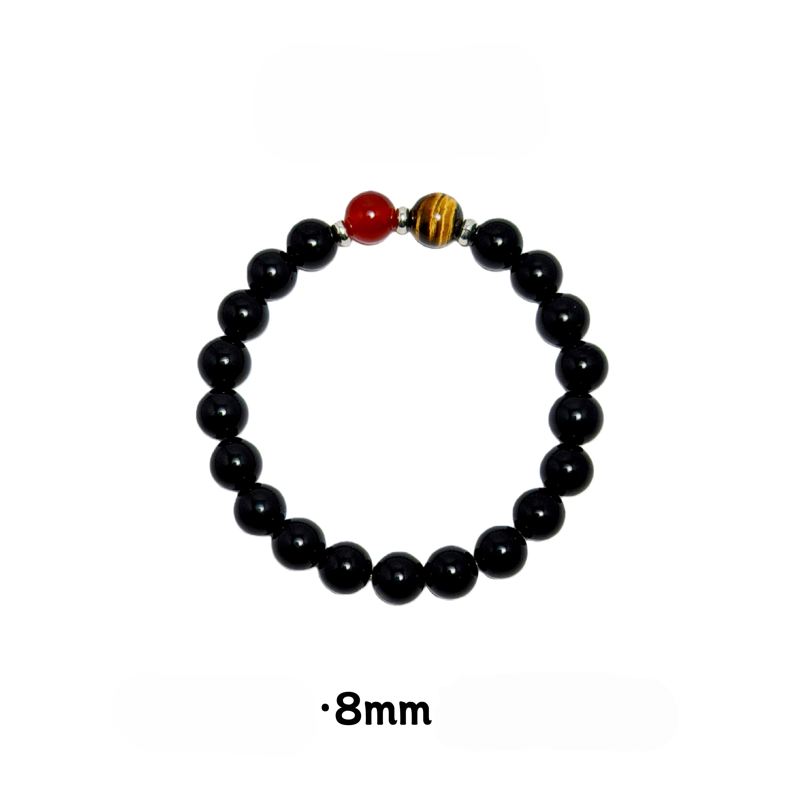 Obsidian Couple Bracelets, Love Protection Anniversary Gift