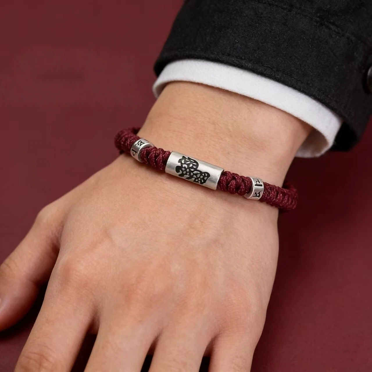 12 Zodiac Fortune Bead Red String Bracelet, Zodiac Year Unisex Gift