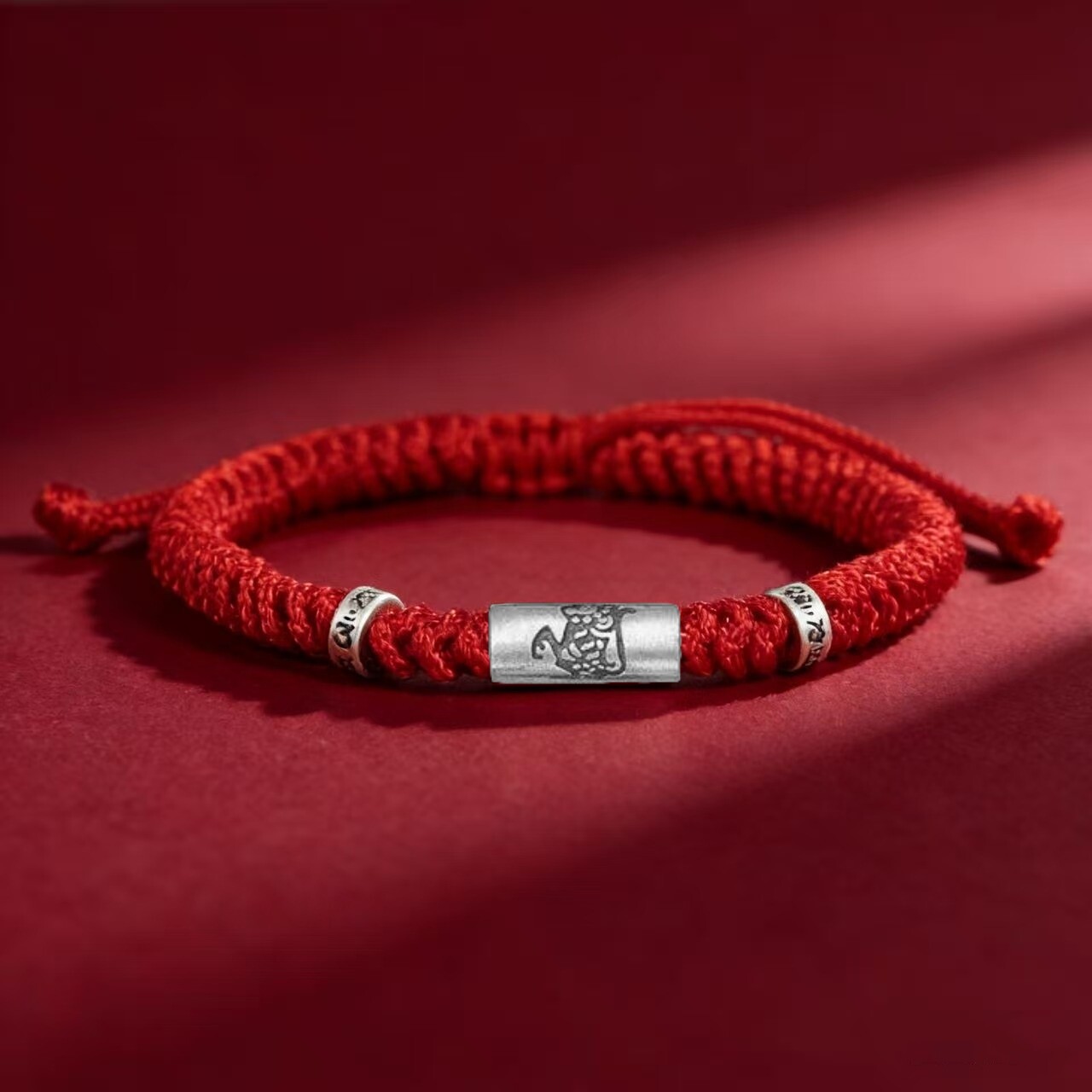 12 Zodiac Fortune Bead Red String Bracelet, Zodiac Year Unisex Gift