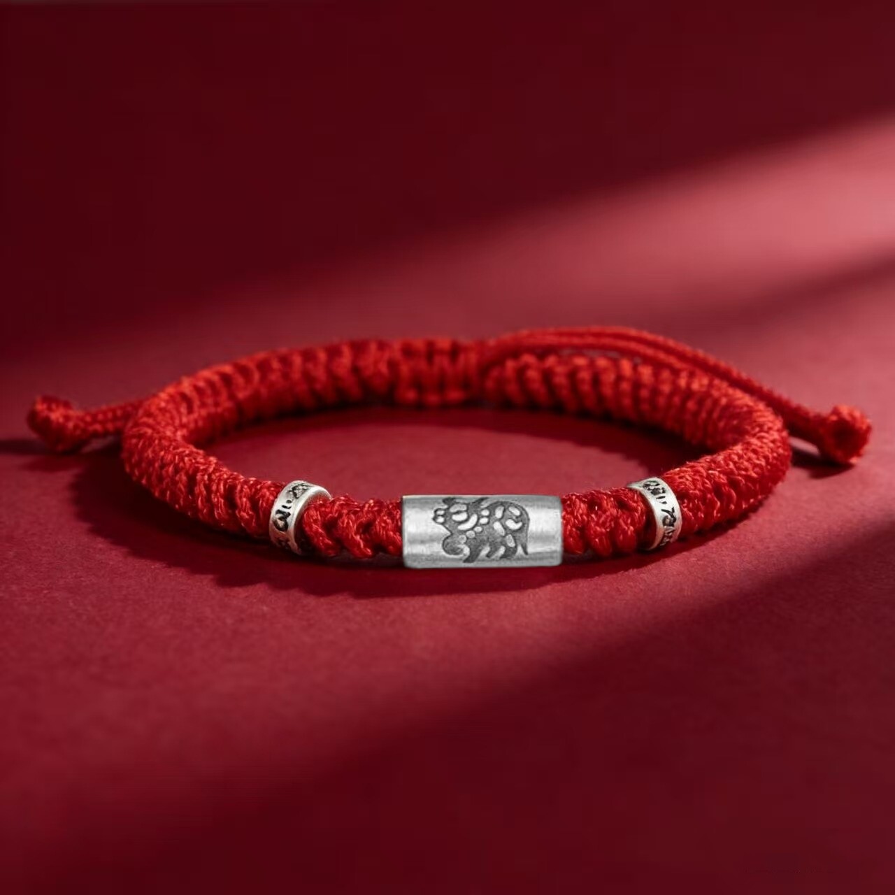 12 Zodiac Fortune Bead Red String Bracelet, Zodiac Year Unisex Gift