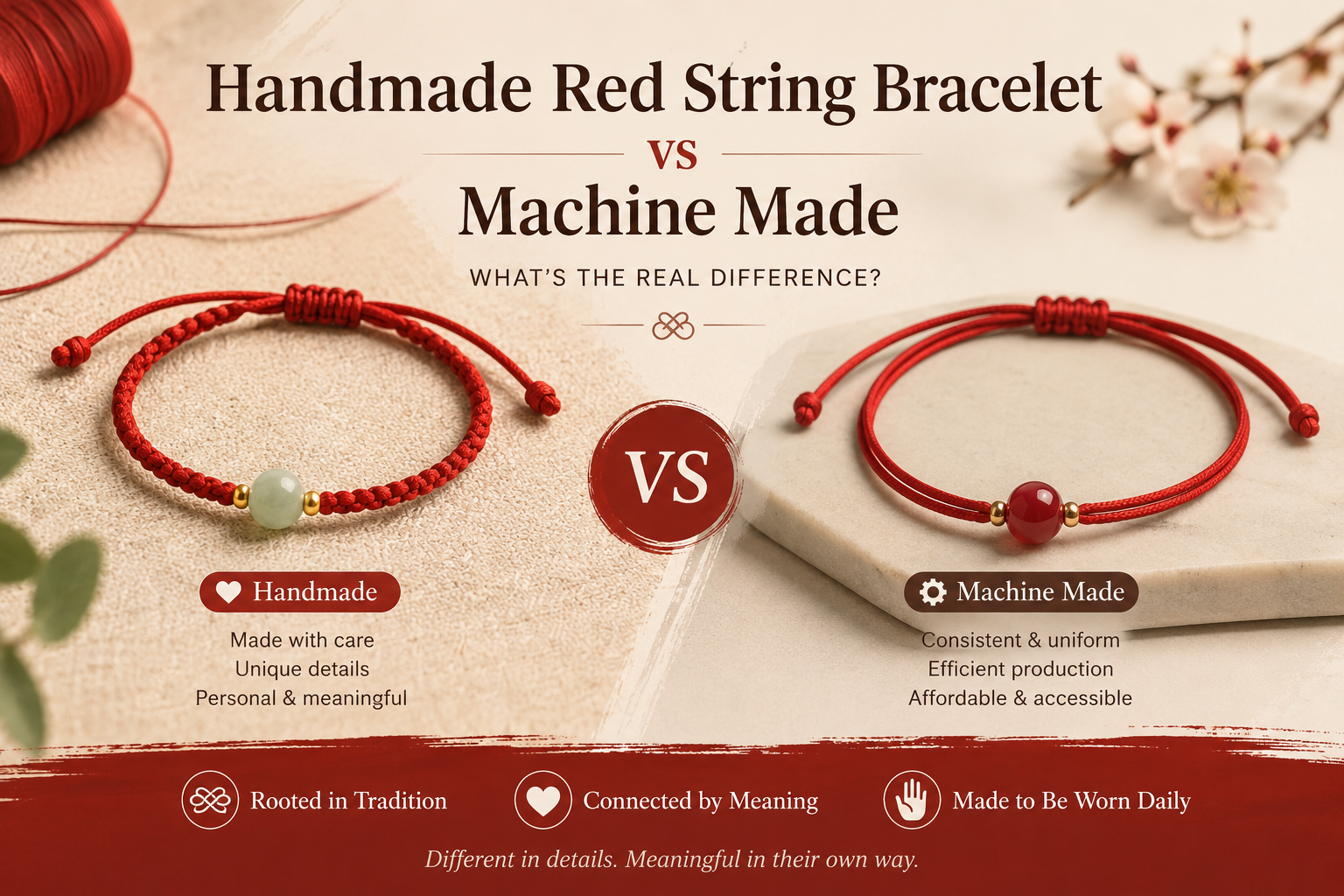 Handmade Red String Bracelet vs Machine-Made: Does the Difference Really Matter?
