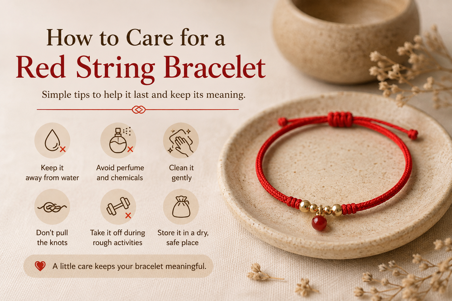How to Care for a Red String Bracelet: Simple Tips to Help It Last