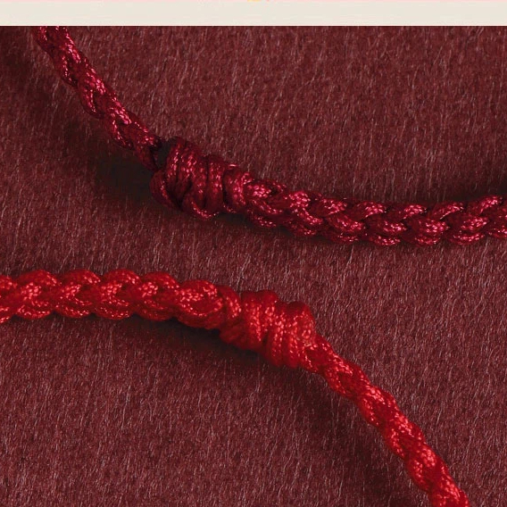 Gold Lucky Bead & Cinnabar Pixiu Red String Bracelet, Unisex Gift