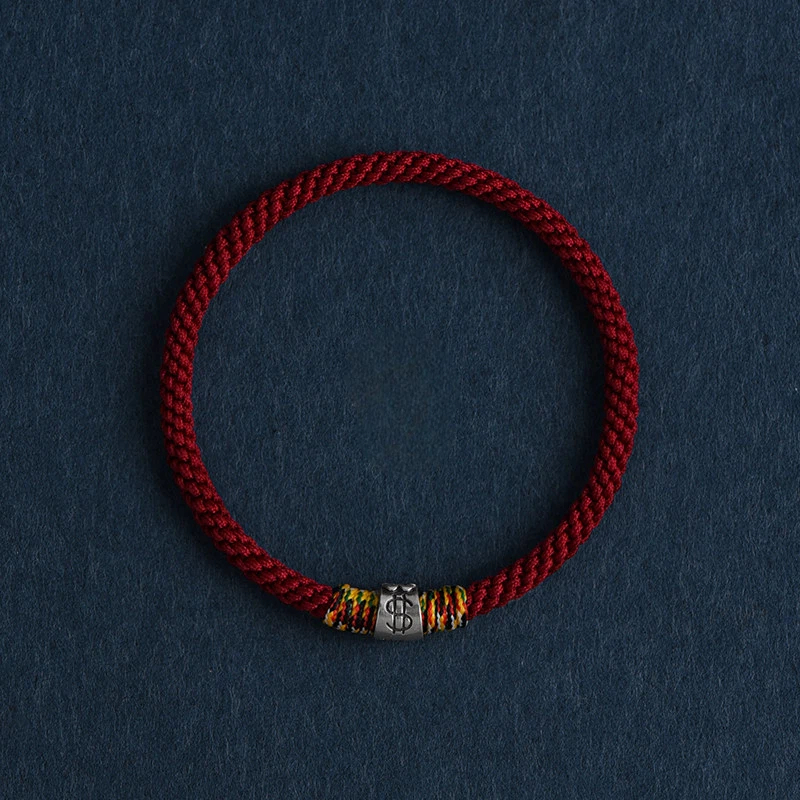 Wealth‑Attracting Sterling Silver Money Bag Red String Bracelet, Lucky Gift for Men & Women