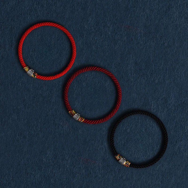 Wealth‑Attracting Sterling Silver Money Bag Red String Bracelet, Lucky Gift for Men & Women