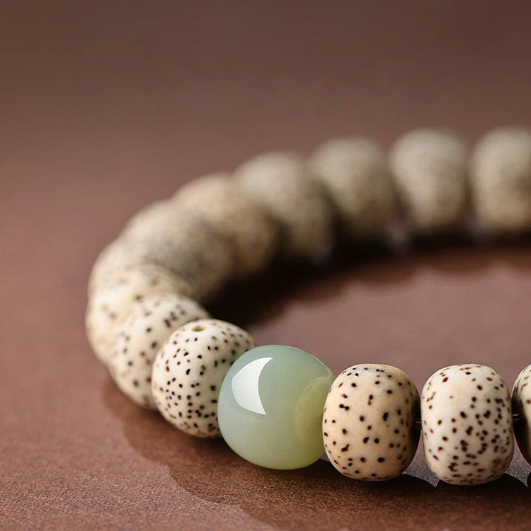 Xingyue Bodhi Sandalwood Bracelet, Hetian Jade Lucky Bead Holiday Gift