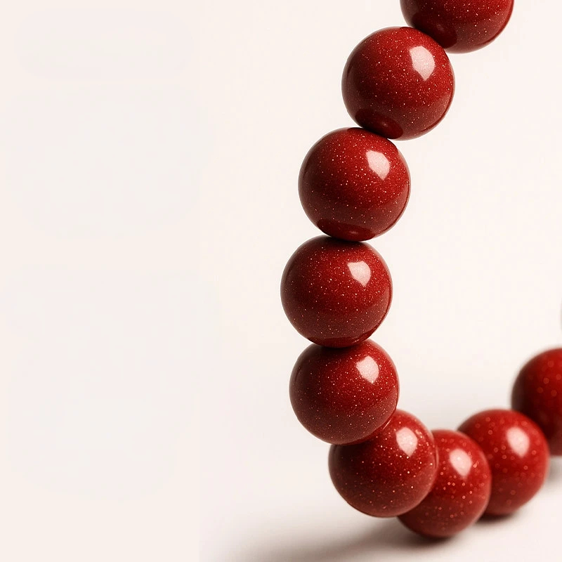 Hetian Jade Cinnabar Bracelet, Light Luxury Beaded New Year Gift