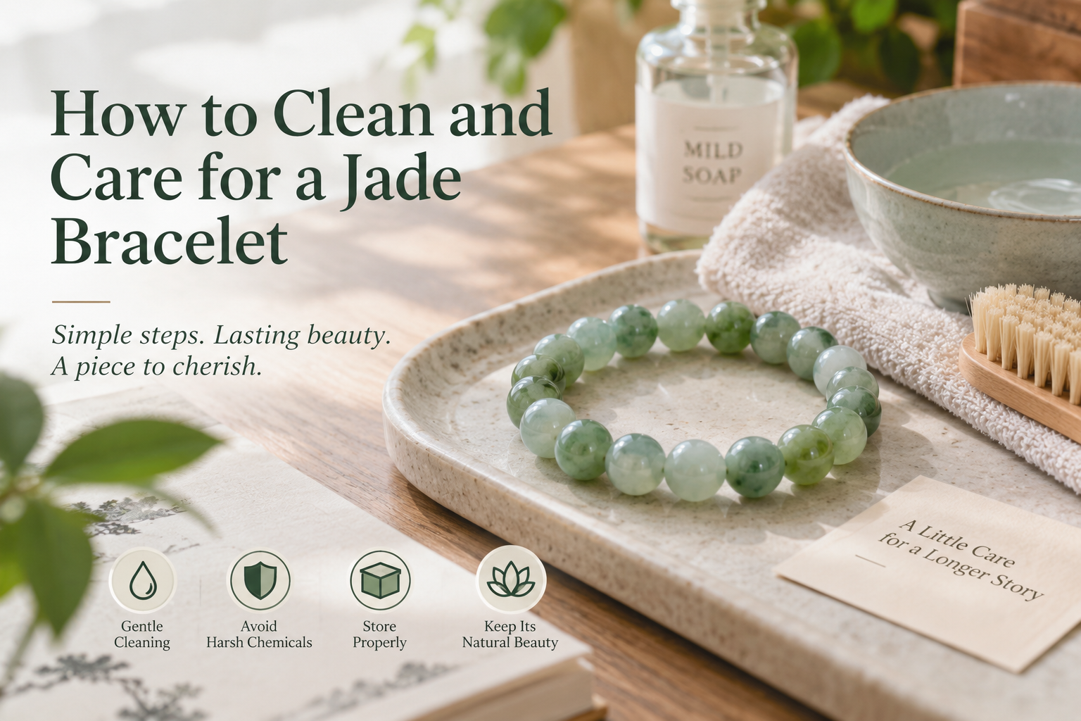 How to Clean and Care for a Jade Bracelet
