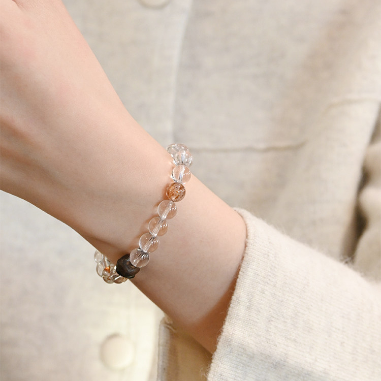 Natural Clear Quartz Bracelet, Calming For Women, Anniversary Gift