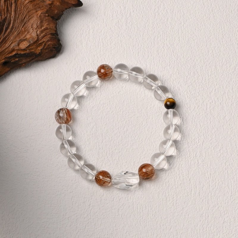 Natural Clear Quartz Bracelet, Calming For Women, Anniversary Gift