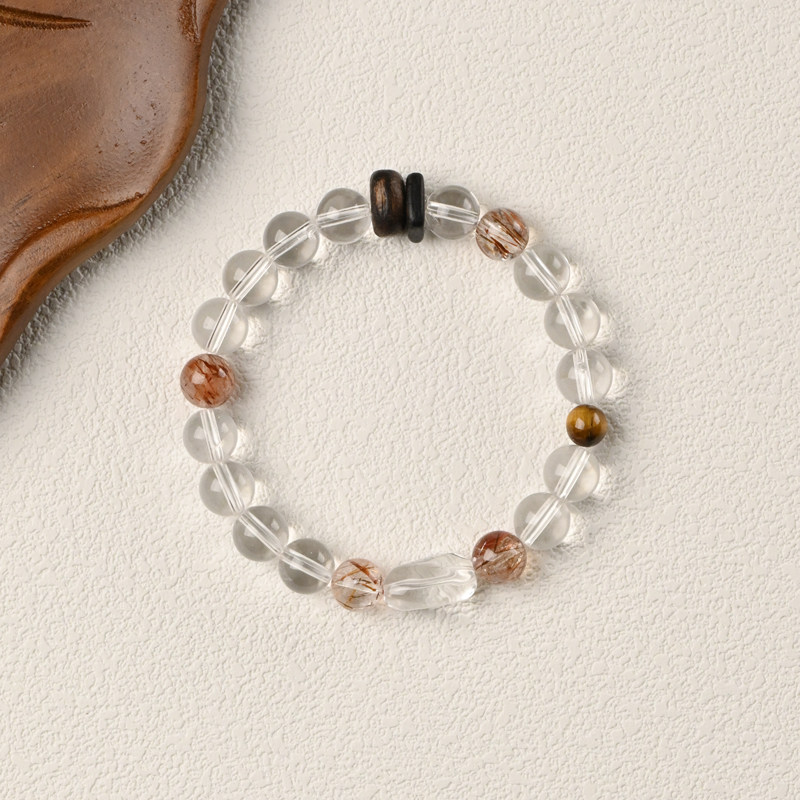 Natural Clear Quartz Bracelet, Calming For Women, Anniversary Gift