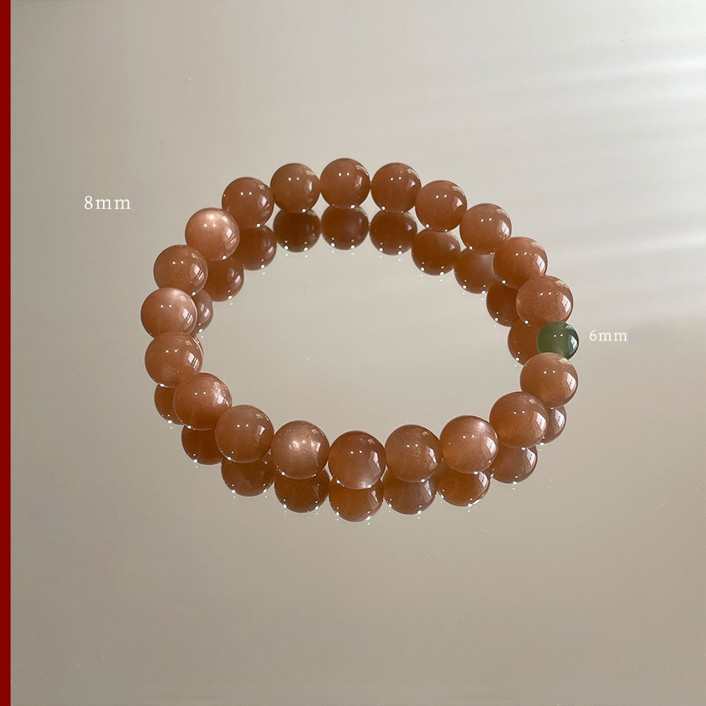 Natural Sunstone & Hetian Jade Bracelet, Classic Skin-Brightening Holiday Gift