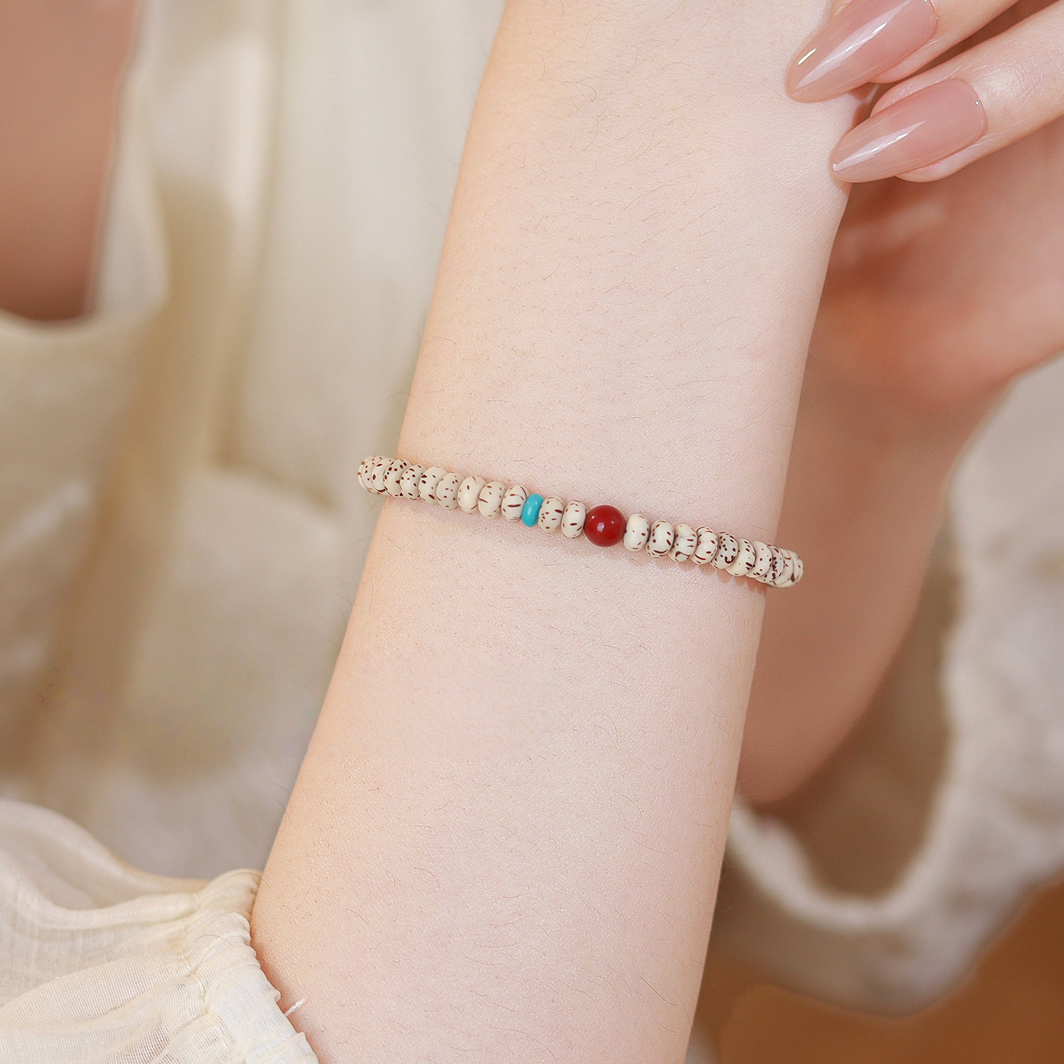 Premium Xingyue Bodhi Cinnabar Turquoise Beaded Bracelet Gift