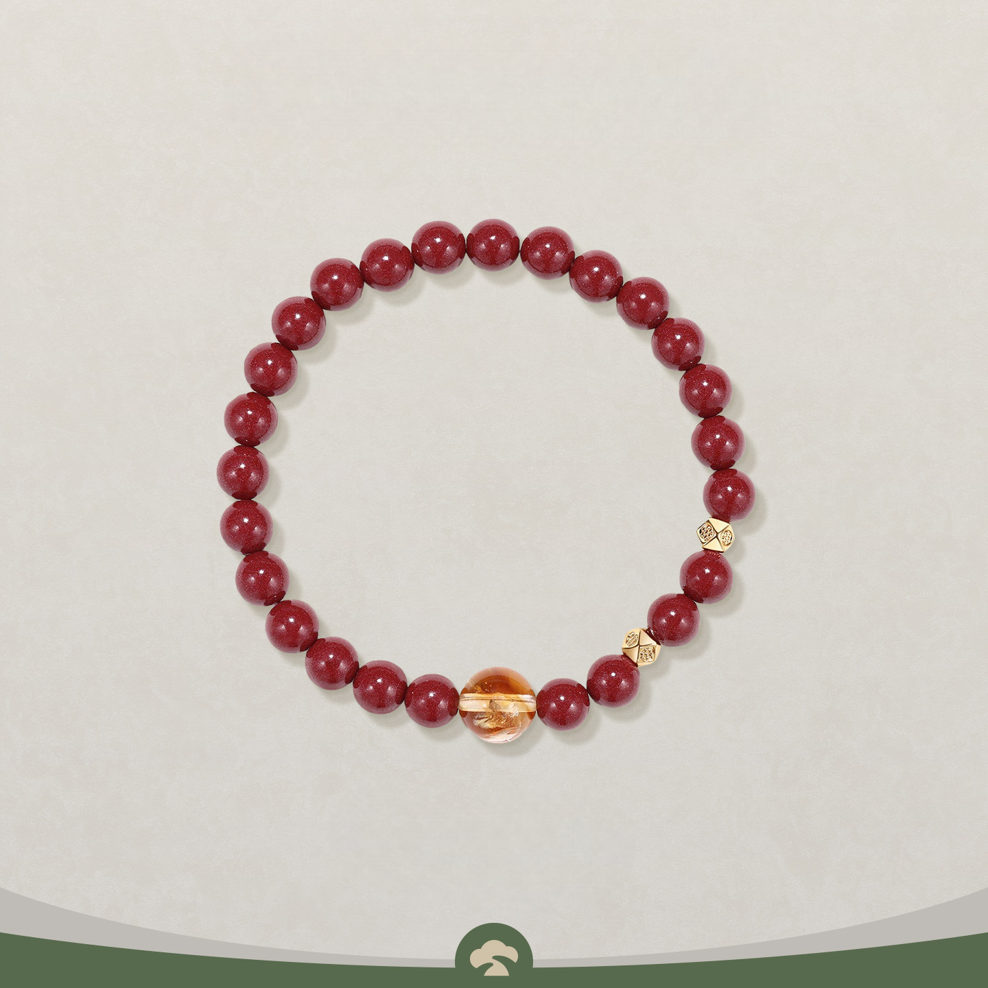 Cinnabar Citrine Bracelet for Women, Zodiac Christmas Gift