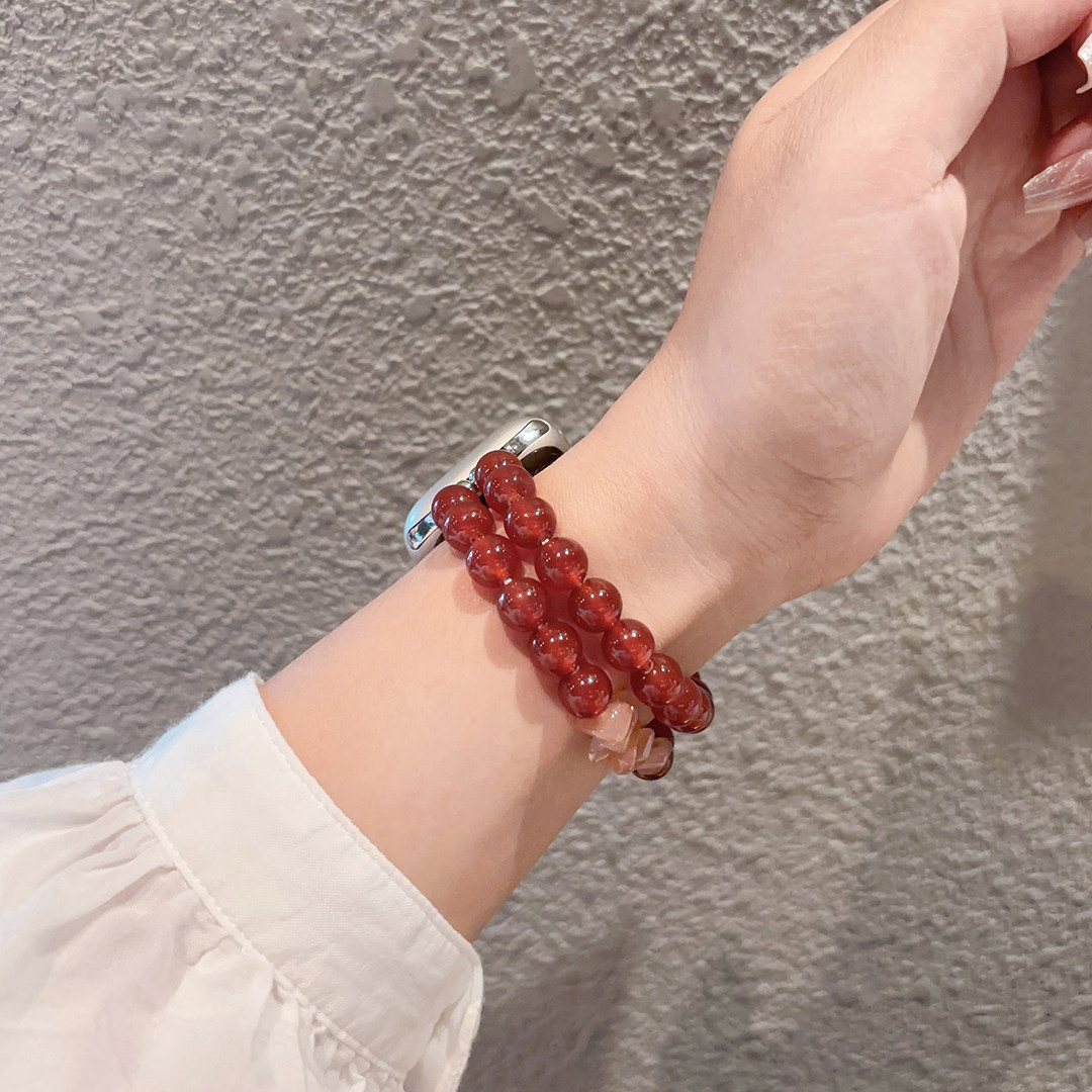 Natural Agate iWatch Strap, Zodiac Year Birthday Gift